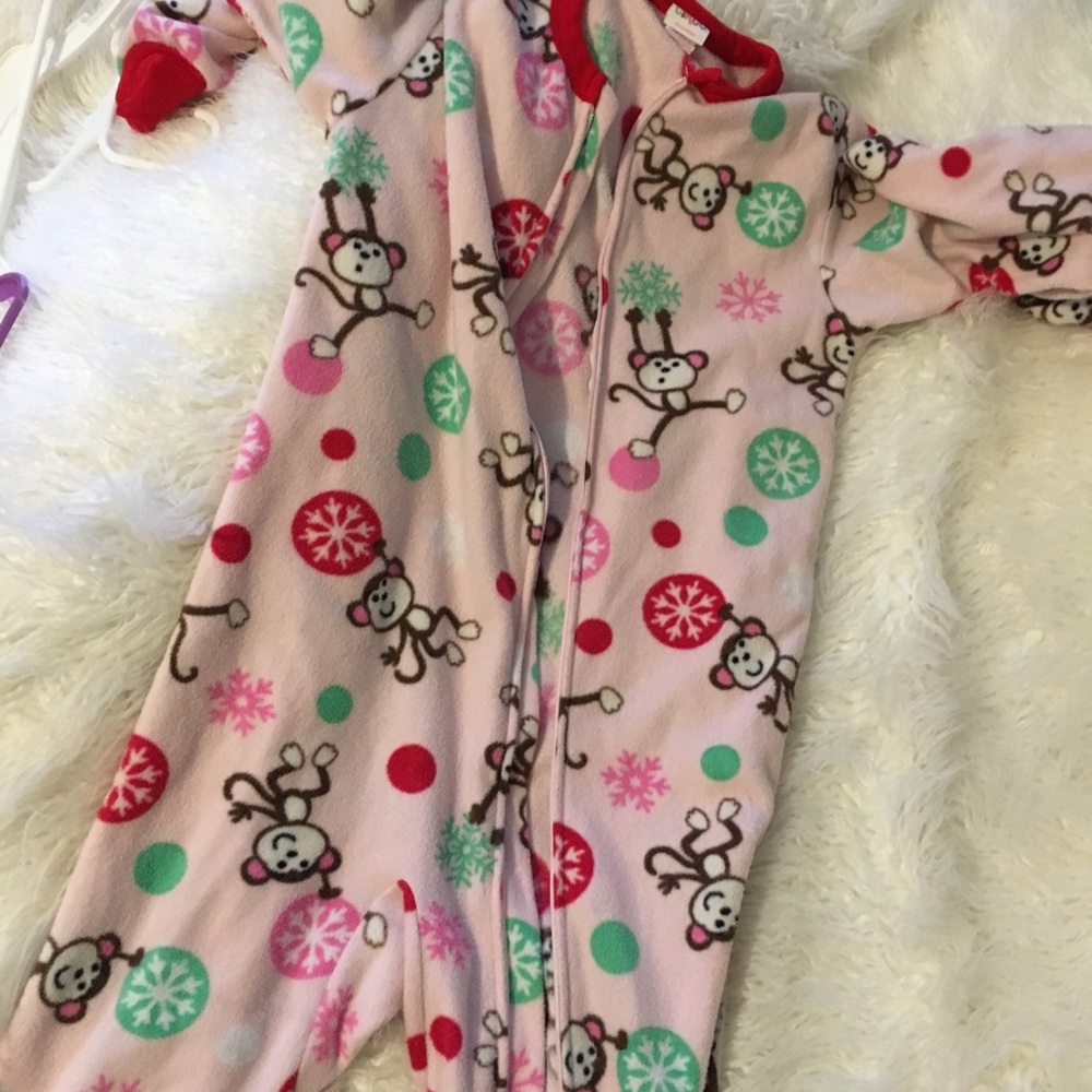 Monkey footie pajamas